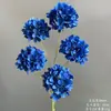 Flores Artificiais Azuis para Casamento Flores Falsas de Teto Decoração de Casamento Parede de Flores Arranjo de Flores de Chão para Casamento Materiais para Arranjo de Flores de Seda