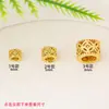 Contas Separadoras Ocas de Cobre Dourado de Alta Retenção de Cor, Contas da Sorte de Moeda, Contas para Fio, Peças Separadoras para Fabricação de Joias DIY