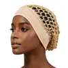 Pañuelo para el cabello de punto hueco de rayas anchas, gorra neta para peluca, gorra base elástica, cubierta para el cabello transpirable