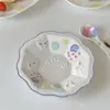 Nuevo Lindo Juego de Plato y Tazón de Cerámica 2026 para Uso Doméstico, Vajilla de Alto Valor, Tazones, Platos, Platos de Postre, Tazones para Arroz, Tazones para Sopa