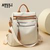 Mochila Retrô de Estudante Universitário 2025 Primavera Nova Tendência Moda Bolsa High-End Mochila Estilo Britânico