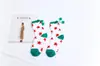 Meias de Natal de fleece de coral para senhoras de inverno, fofas, com desenho animado, bola pendurada, meias para dormir, meias grossas quentes de toalha, atacado