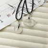 Pingente Duplo Pixiu de Ágata de Gelo Natural de Alta Qualidade, Pingente Vintage de Fechadura de Nuvem, Fechadura da Paz, Colar com Fechadura Ruyi de Calcedônia Atacado