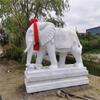 Fornecimento Escultura em Pedra Jade Branco Par de Elefantes Decoração de Porta Elefante de Pedra Casa de Cidade Villa Porta Ornamentos de Elefante de Pedra