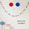 Guirnaldas de pompones de colores para decoración de fiesta de cumpleaños, accesorios para montaje de escena, adornos de pared de fondo, ambiente festivo estilo ins