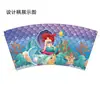 Decoraciones para Fiesta de Cumpleaños de Niña con Temática de Sirena, Cubiertos Desechables y Platos de Papel con Dibujos Animados, Disponibles en Stock
