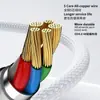 Cable de datos trenzado de cobre puro de 60W, 1 a 2, para Apple 16 iPhone 14, cable de datos de carga rápida PD 2 en 1