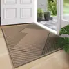 Alfombrilla de baño de lino simple más vendida, alfombrilla absorbente de agua para el inodoro, alfombrilla antideslizante para la entrada, felpudo simple