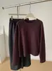 Sudadera con Mangas Raglán de Algodón Suave como una Nube para Mujer, Otoño 2026, Color Sólido, Sencilla, Detalle Oculto en la Espalda, Top Básico de Camiseta