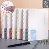 Caderno Simples com Espiral, Alto Valor Estético, Adequado para Estudantes Universitários e Preparação para Exames de Pós-Graduação, Bloco de Notas Pautado, Espessado