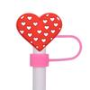 Nuevo comercio electrónico transfronterizo San Valentín Día de San Valentín tapa de pajita a prueba de polvo pajita de plástico blando de PVC manga decorativa para pajita