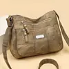 Bolsas Transfronterizas para Mujer 2026 Nuevo Estilo Bolso para Madre de Mediana Edad Versátil Gran Capacidad Bolso de Hombro Único Bolso Cruzado de Cuero Suave para Mujer