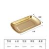 Plato Rectangular de Acero Inoxidable 304 para Barbacoa, Plato para Rollo de Arroz, Plato para Dumplings, Plato Plano, Plato Comercial Creativo Dorado para Snacks