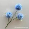 Flores Artificiales para Boda y Decoración del Hogar: Crisantemo de 3 Cabezas, Crisantemo Ping Pong de 5 Cabezas, Bola de Cardo de 9 Cabezas