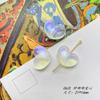 Cor mágica transparente coreana glitter amor estrela de cinco pontas feito à mão redondo furo reto com contas material de decoração para brincos DIY acessórios