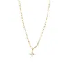 Collar Cruzado Colgante Explosivo con Circonita Trébol de Cuatro Hojas para Mujer Diseño Clásico Estrella en el Dedo Exquisita Cadena para Clavícula Versátil