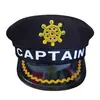 Gorra de Capitán para Adultos Bordada con Logo para Carnaval, Navidad, Fiestas Navideñas, Actuaciones, Gorra Azul Marino con Letras de Capitán