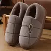 2025 Nuevas Pantuflas de Algodón para Hombre Tallas Grandes Pantuflas de Algodón de Invierno para Hombre Pantuflas Cálidas con Suela Gruesa y Pelo 45 46 47 48