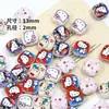 Serie de Gatos Lindos Estampados Coloridos Cuentas Sueltas DIY Cadena para Teléfono Móvil Cadena de Pulsera Joyería con Cuentas Accesorios de Joyería