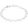 Cruz de plata dorada espejo joyería de plata nicho forma de corazón moda simple tendencia estilo ns tobillera de plata accesorios fabricantes al por mayor