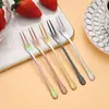 Acero inoxidable 304 cuchara tenedor para frutas creativa cuchara para helado postre cuchara mezcladora de café miel ins tenedor para pastel de luna