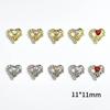 Joyería para uñas estilo lujo ligero amor hueco joyería de aleación aleación roja día de san valentín joyería para uñas accesorios al por mayor