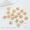 Retenção de cor forte 14K ouro contas de pedra irregular espaçador moldado bobina de lã nó de abacaxi espaçador acessórios de joias diy