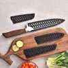 Funda Pequeña para Cuchillo, Cuchillo de Chef, Cuchillo de Cocina, Cuchillo para Frutas, Juego de Cuchillos de Plástico, Cubierta Universal Negra para Cuchillo, Cubierta Protectora, Multifuncional