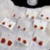 Shangren Shanghe pendientes de perlas rojas nuevos de otoño e invierno, aguja de plata s925, estilo coreano, pendientes elegantes de alta calidad para mujer