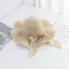 Sombrero de Paja Floral de Ala Ancha de Moda Estilo Coreano para Salidas de Verano, Sombrero Fresco Estilo Ola de Playa, Sombrero de Sol Estilo Vacaciones con Borde de Encaje