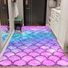 Lujo Ligero Alfombra de Piso para el Hogar de Alta Gama Entrada Alfombra Resistente a la Suciedad Dormitorio Mesilla de Noche Fácil de Cuidar Sala de Estar Baño Alfombrilla Simple para Pies