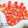 Contas Arco-Íris de Resina Listradas Redondas 10mm Contas Redondas Contas Soltas Acessórios de Joias DIY Materiais de Miçangas Artesanais para Crianças