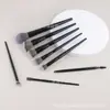 Fiyan Beauty Tools Kit de 8 Pincéis de Maquiagem para Contorno Facial e Pó Solto com Bolsa de Armazenamento para Fixar a Maquiagem