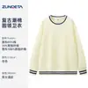 Sudadera de Algodón 350g de Corte Holgado con Bloques de Color y Cuello Redondo Acanalado Personalizada Nuevo Estilo 2026 Top de Manga Larga para Pareja Viajera Estilo Retro