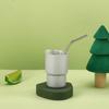 Taza de vacío para licores de 2 oz transfronteriza, taza para coche de acero inoxidable 304, taza de doble capa de acero inoxidable para sublimación, mini taza con pajita por lotes