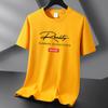 Venta al por mayor de fábrica camiseta de algodón de verano de manga corta para hombre y mujer manga media moda casual chaqueta de estudiante talla grande camiseta básica generación cabello