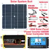 Kit Solar 50W Inversor Controlador Panel Solar 12V a 220V110V Carga y Descarga Inteligente de Batería