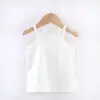 Novo Conjunto de 2 Peças de Camisola Sem Costura para Meninas, Roupa Fina para Casa de Bebê, Camada Base Protetora da Barriga Pijamas Infantis para Verão Atacado