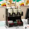 Prateleira para copo de milk tea Separador de copos copo de cerveja madeira escova de dentes japonesa copo canudo Bancada tipo extração
