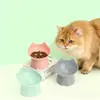 Comedero para Gatos con Patas Altas para Proteger la Columna Cervical, Gran Capacidad, Boca Inclinada, Utensilio de Alimentación para Gatos y Perros, Protección del Cuello, Tazón de Plástico Antiderrames