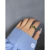Anillo de plata esterlina con textura de circonita microincrustada, estilo coreano INS, diseño de nicho, ligero, lujoso y versátil, S925, para mujer