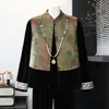 Novo Estilo Chinês Mãe Estilo Nacional Terno Novo Primavera/Outono 2026 Roupas para Mulheres de Meia-Idade Elegante Colete Terno de Três Peças Mulheres