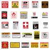 75 adesivos de logotipo de advertência caso de telefone laptop Livro de jornal slogan em inglês adesivos decorativos à prova d'água