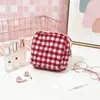 Nuevo estuche de gran capacidad, bolsa de toallas sanitarias de cuadros de lana, bolsa de maquillaje portátil para estudiantes transfronteriza, bolsa de almacenamiento al por mayor