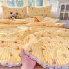 Juego de Cuatro Piezas de Colcha de Verano de Gasa de Doble Capa Estilo Francés, Lavable a Máquina, Nuevo Modelo 2026, Colcha para Aire Acondicionado, Algodón Puro, Colcha de Verano Lavable a Máquina