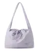 Bolsa de mão de grande capacidade, estilo preguiçosa e estilosa, moderna, multifuncional, à prova d'água, de nylon, casual, bolsa de ombro única para mulheres