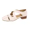 Sandalias romanas para mujer para uso en exteriores, transpirables, de tacón bajo, moda retro de verano, nuevos zapatos cómodos 2026 calados de punta cerrada