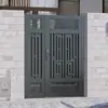 Puerta de Patio Exterior de Aluminio Fundido Doble Puerta Hecha a Medida para Casa de Pueblo, Jardín, Villa, Puerta Pequeña de Doble Puerta de Aleación de Aluminio