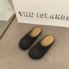 Sandálias Fechadas de Tricô Respiráveis Estilo Verão para Mulheres, Mocassins Slip-On Estilo Birkenstock, Sapatos Individuais Transfronteiriços