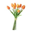 Flor Artificial PU Tulipán Ramo de Flores Artificiales Tulipán Tacto Decoración del Hogar 9 Tulipanes Diana